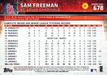2015 Topps #678 Sam Freeman Back