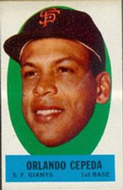1963 Topps - Peel-Offs #NNO Orlando Cepeda Front
