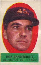 1963 Topps - Peel-Offs #NNO Bob Aspromonte Front