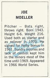 1971 Dell Today's Team Stamps #NNO Joe Moeller Back