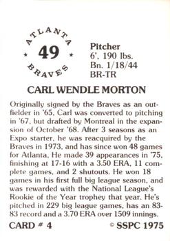 1976 SSPC #4 Carl Morton Back
