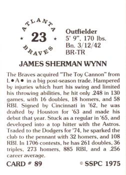 1976 SSPC #89 Jim Wynn Back