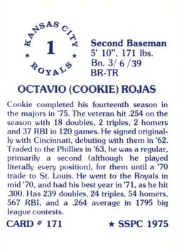 1976 SSPC #171 Cookie Rojas Back