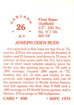 1976 SSPC #490 Joe Rudi Back