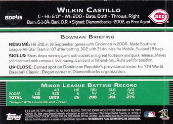 2009 Bowman Draft Picks & Prospects #BDP45 Wilkin Castillo Back