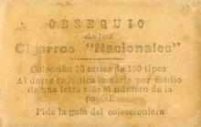 1923-24 Nacionales Cigarros #C30 Cheo Ramos Back