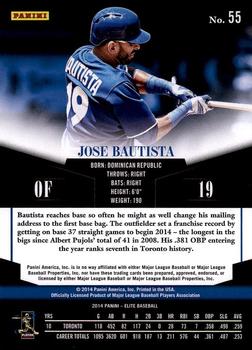 2014 Donruss - 2014 Panini Elite #55 Jose Bautista Back