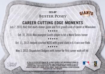 2014 Bowman Platinum - Cutting Edge Stars #CES-BP Buster Posey Back