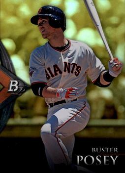 2014 Bowman Platinum - Gold #28 Buster Posey Front