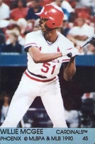 1990 Phoenix Baseball Magnetables #45 Willie McGee Front
