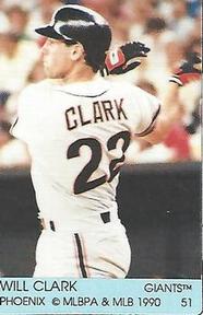 1990 Phoenix Baseball Magnetables #51 Will Clark Front
