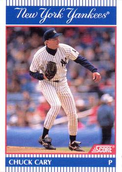 1990 Score New York Yankees #15 Chuck Cary Front