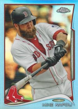 2014 Topps Chrome - Blue Refractors #30 Mike Napoli Front