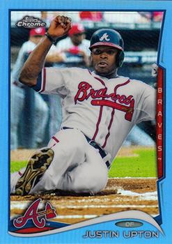 2014 Topps Chrome - Blue Refractors #93 Justin Upton Front