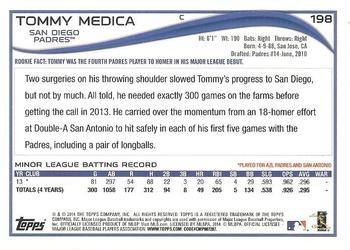 2014 Topps Chrome - Rookie Autographs #198 Tommy Medica Back