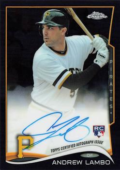 2014 Topps Chrome - Rookie Autographs Black Refractors #209 Andrew Lambo Front