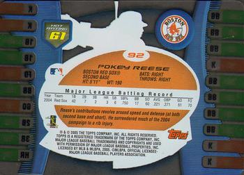 2005 Topps Hot Button #92 Pokey Reese Back