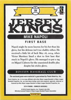 2014 Donruss - Jersey Kings #39 Mike Napoli Back