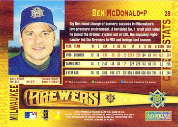 1997 Pinnacle - Artist's Proofs #28 Ben McDonald Back