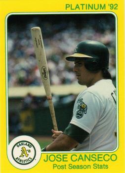 1992 Star Platinum #74 Jose Canseco Front