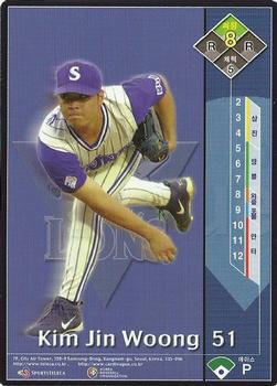 2001 Teleca Samsung Lions Card Game #NNO Jin-Woong Kim Front