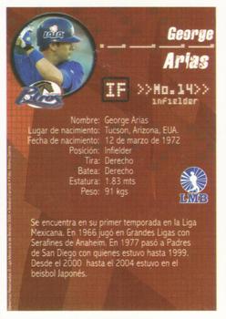 2005 Liga Mexicana de Beisbol #NNO George Arias Back