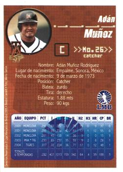 2005 Liga Mexicana de Beisbol #NNO Adan Munoz Back