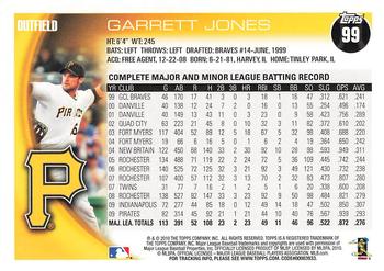 2010 Topps #99 Garrett Jones Back