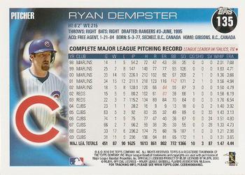 2010 Topps #135 Ryan Dempster Back