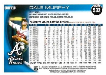 2010 Topps #532 Dale Murphy Back