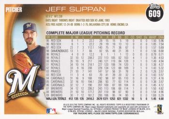 2010 Topps #609 Jeff Suppan Back