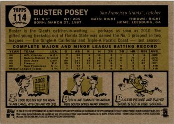 2010 Topps Heritage #114 Buster Posey Back