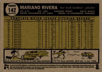 2010 Topps Heritage #142 Mariano Rivera Back