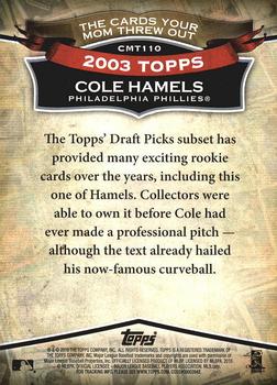 2010 Topps - The Cards Your Mom Threw Out #CMT110 Cole Hamels Back