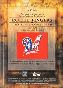 2010 Topps - Manufactured Hat Logo Patch #MHR-363 Rollie Fingers Back