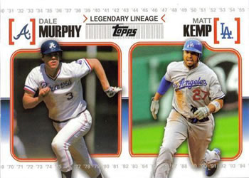 2010 Topps - Legendary Lineage #LL-52 Dale Murphy / Matt Kemp Front