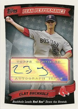 2010 Topps - Peak Performance Autographs #PPA-CB2 Clay Buchholz Front