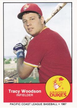 1987 Albuquerque Dukes Police #24 Tracy Woodson Front