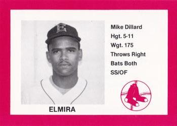 1987 Cain Elmira Pioneers Red #32 Mike Dillard Front