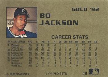 1992 Star Gold #46 Bo Jackson Back