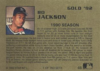 1992 Star Gold #48 Bo Jackson Back