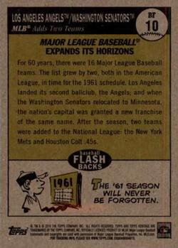 2010 Topps Heritage - Baseball Flashbacks #BF10 MLB Adds Two Teams Back