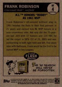 2010 Topps Heritage - Baseball Flashbacks #BF4 Frank Robinson Back
