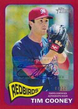 2014 Topps Heritage Minor League - Real One Autographs Red #ROA-TC Tim Cooney Front