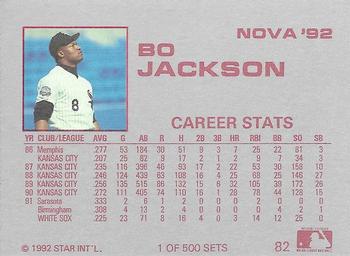 1992 Star Nova #82 Bo Jackson Back