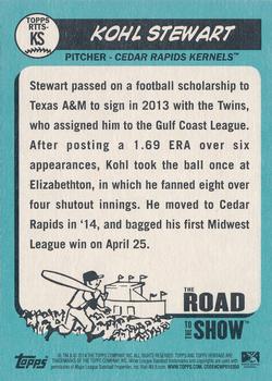 2014 Topps Heritage Minor League - The Road to the Show #RTTS-KS Kohl Stewart Back