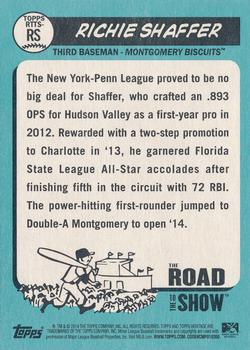 2014 Topps Heritage Minor League - The Road to the Show #RTTS-RS Richie Shaffer Back