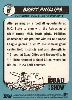 2014 Topps Heritage Minor League - The Road to the Show #RTTS-BP Brett Phillips Back