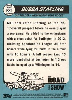 2014 Topps Heritage Minor League - The Road to the Show #RTTS-BST Bubba Starling Back