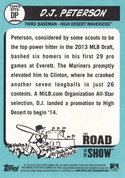 2014 Topps Heritage Minor League - The Road to the Show #RTTS-DP D.J. Peterson Back